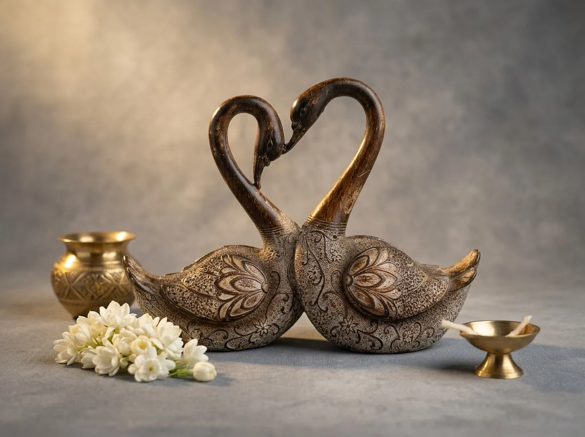 No ML 54 Couple Swan Statue (In)